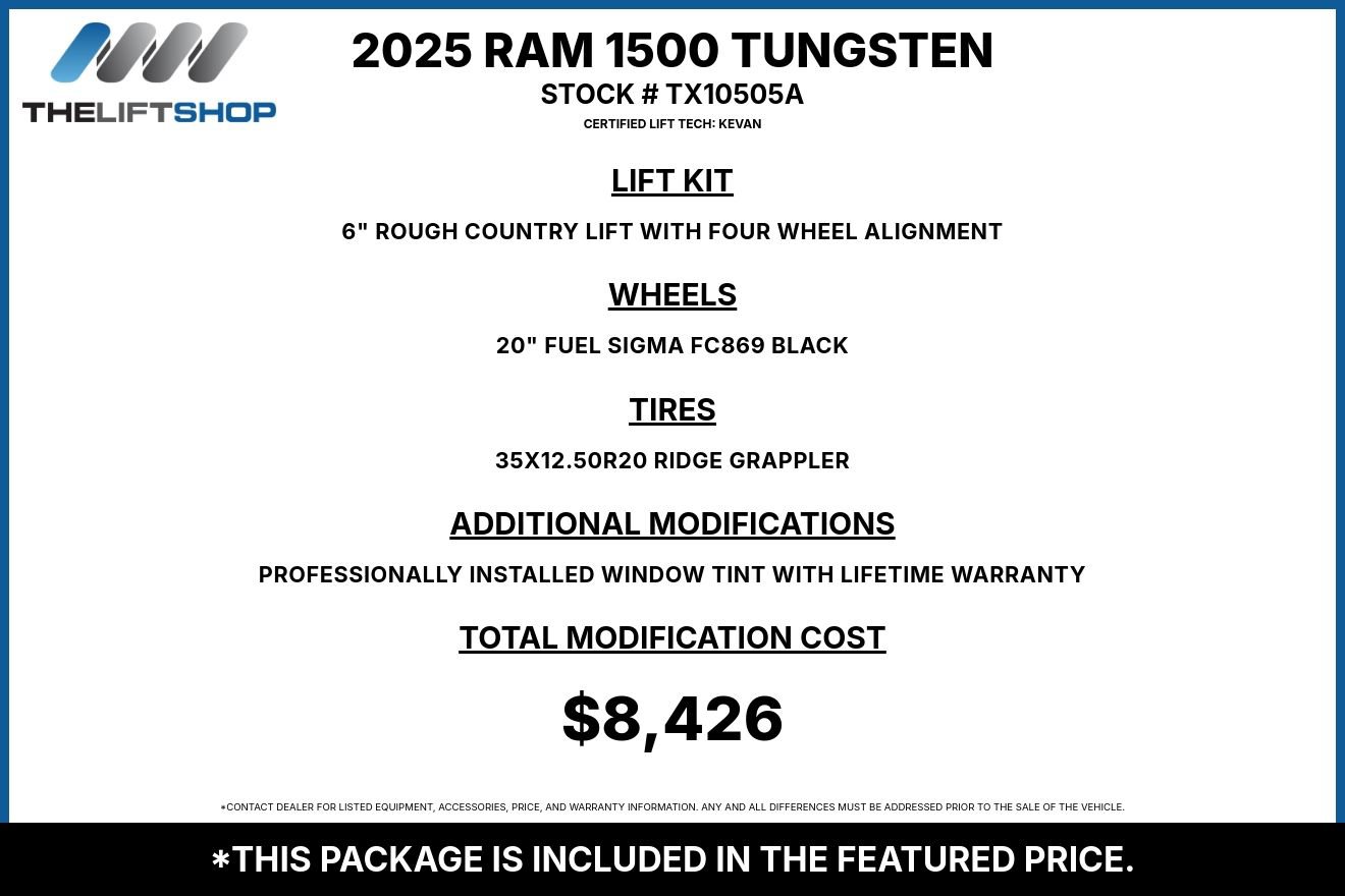 Used 2025 RAM 1500 Tungsten w/ Trailer Tow Group AWD/4WD image 2