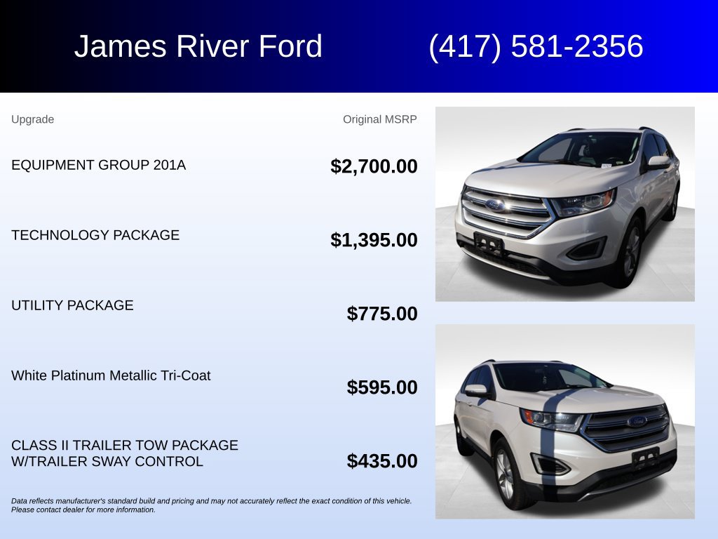 Used 2015 Ford Edge SEL w/ Equipment Group 201A FWD image 5