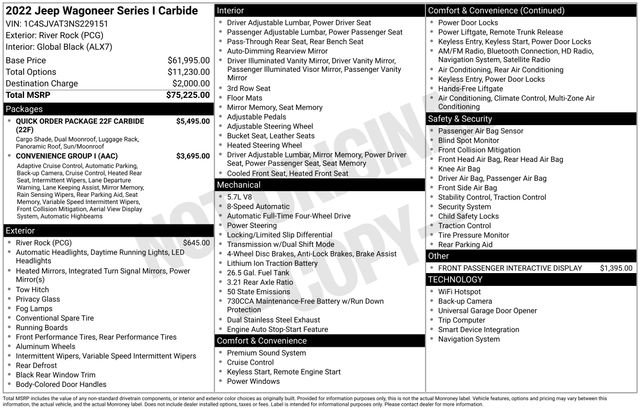 Used 2022 Jeep Wagoneer Series I image 17