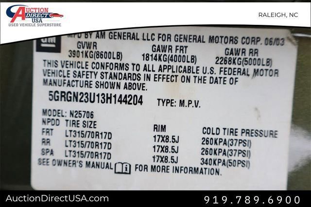 Used 2003 HUMMER H2 w/ Preferred Equipment Group image 24