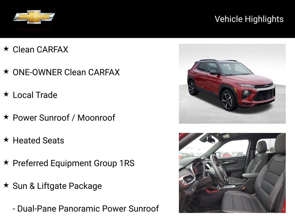 Certified 2021 Chevrolet TrailBlazer RS w/ Sun and Liftgate Package image 19