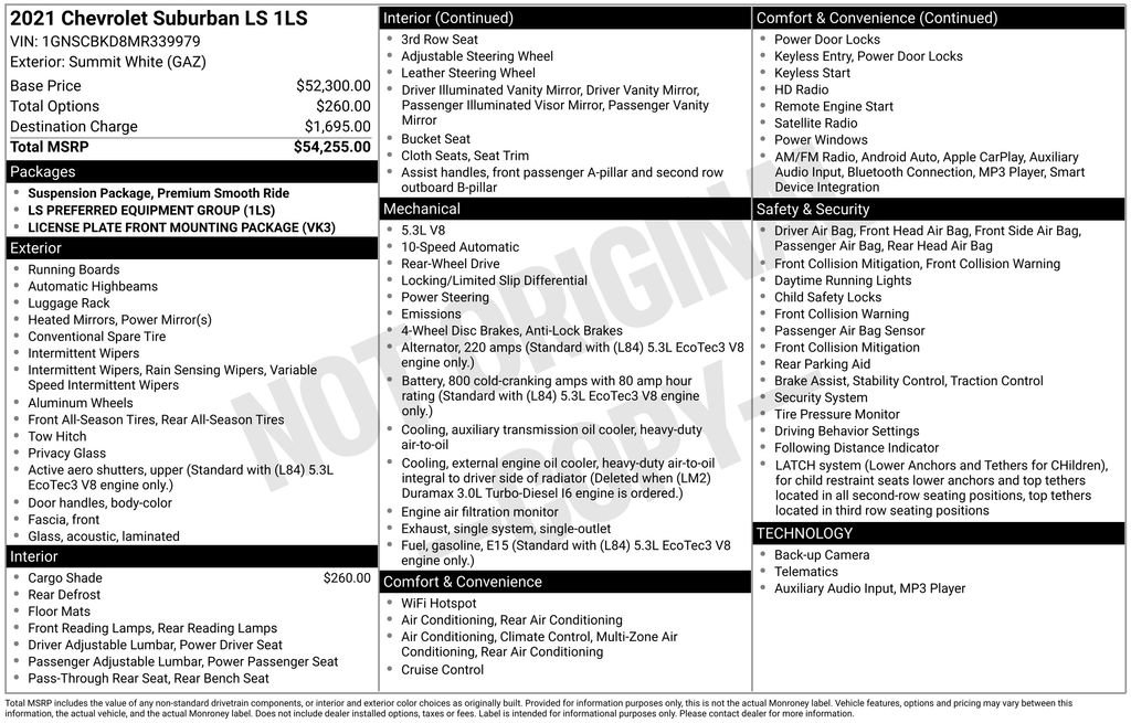 Certified 2021 Chevrolet Suburban LS image 33