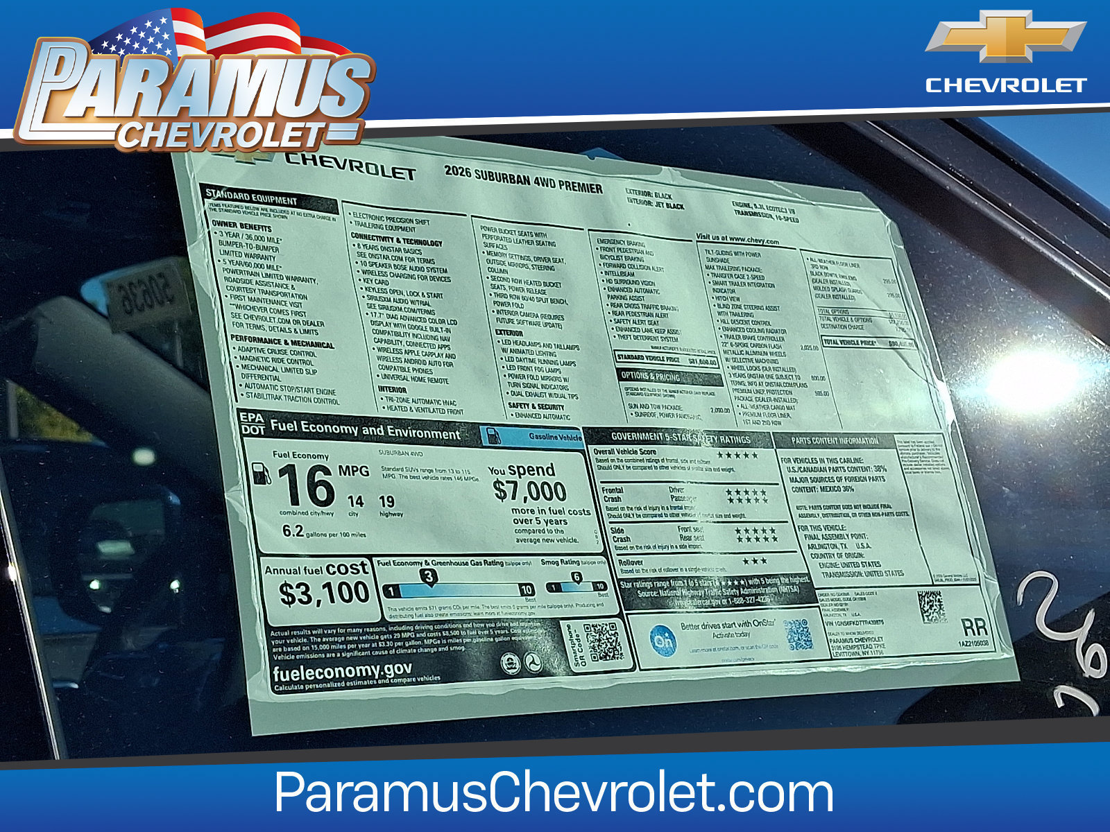 New 2026 Chevrolet Suburban Premier w/ Sun And Tow Package AWD/4WD image 19