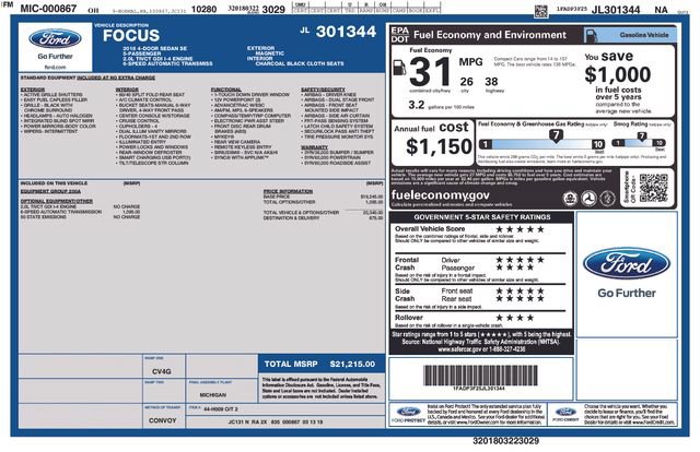 Used 2018 Ford Focus SE FWD image 23