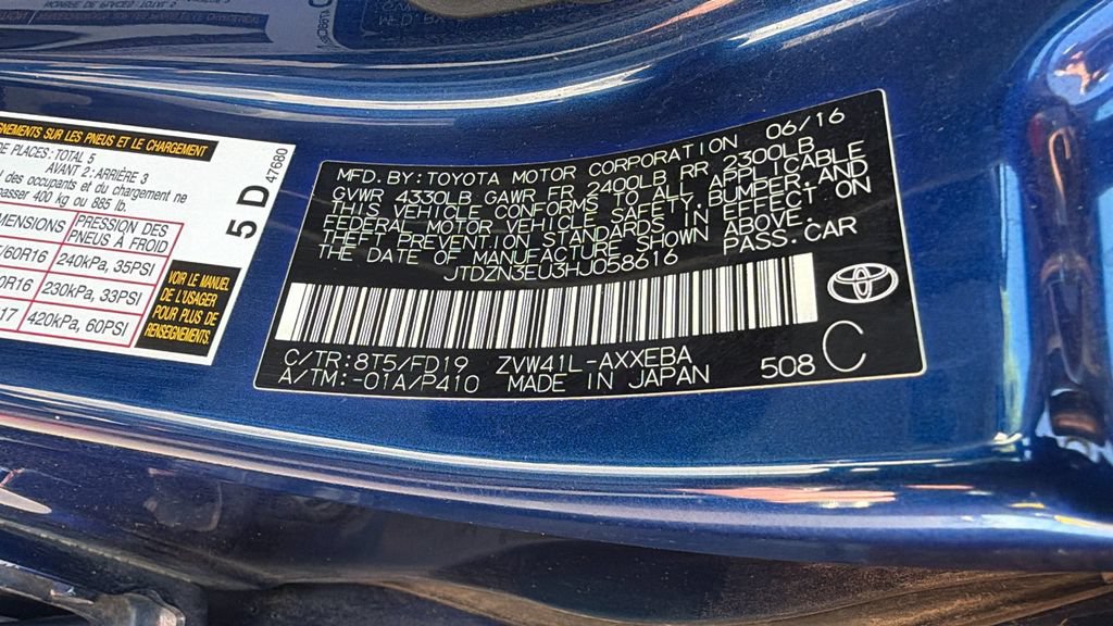 Used 2017 Toyota Prius V Two w/ Carpet Mat Package FWD image 30