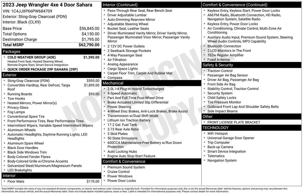 Used 2023 Jeep Wrangler Unlimited Sahara w/ Cold Weather Group AWD/4WD image 15