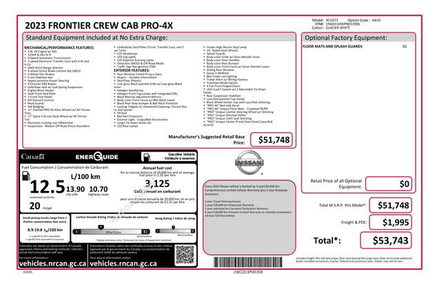 Used 2023 Nissan Frontier PRO-4X AWD/4WD image 48