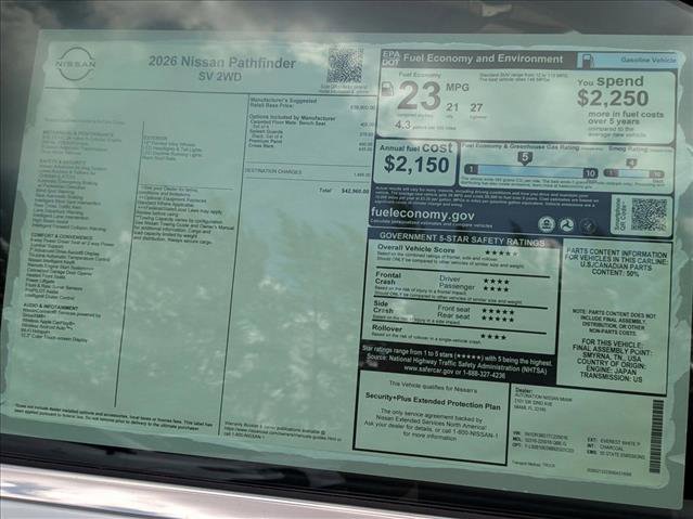 New 2026 Nissan Pathfinder SV image 16