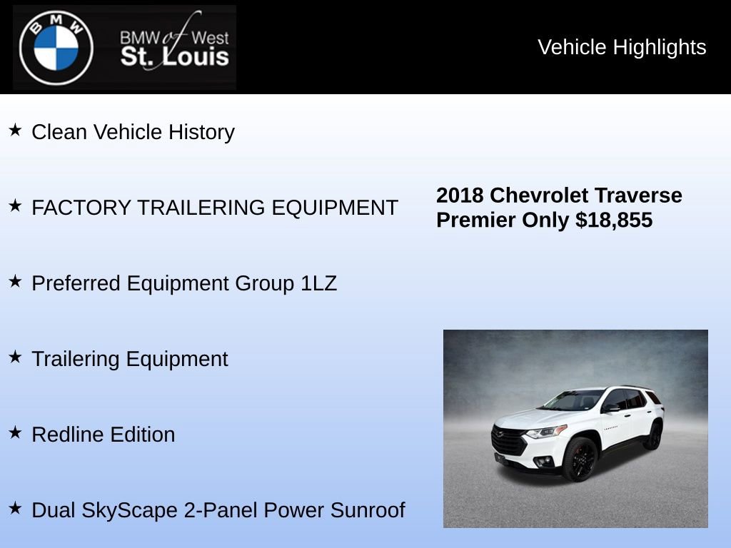 Used 2018 Chevrolet Traverse Premier w/ Redline Edition image 8