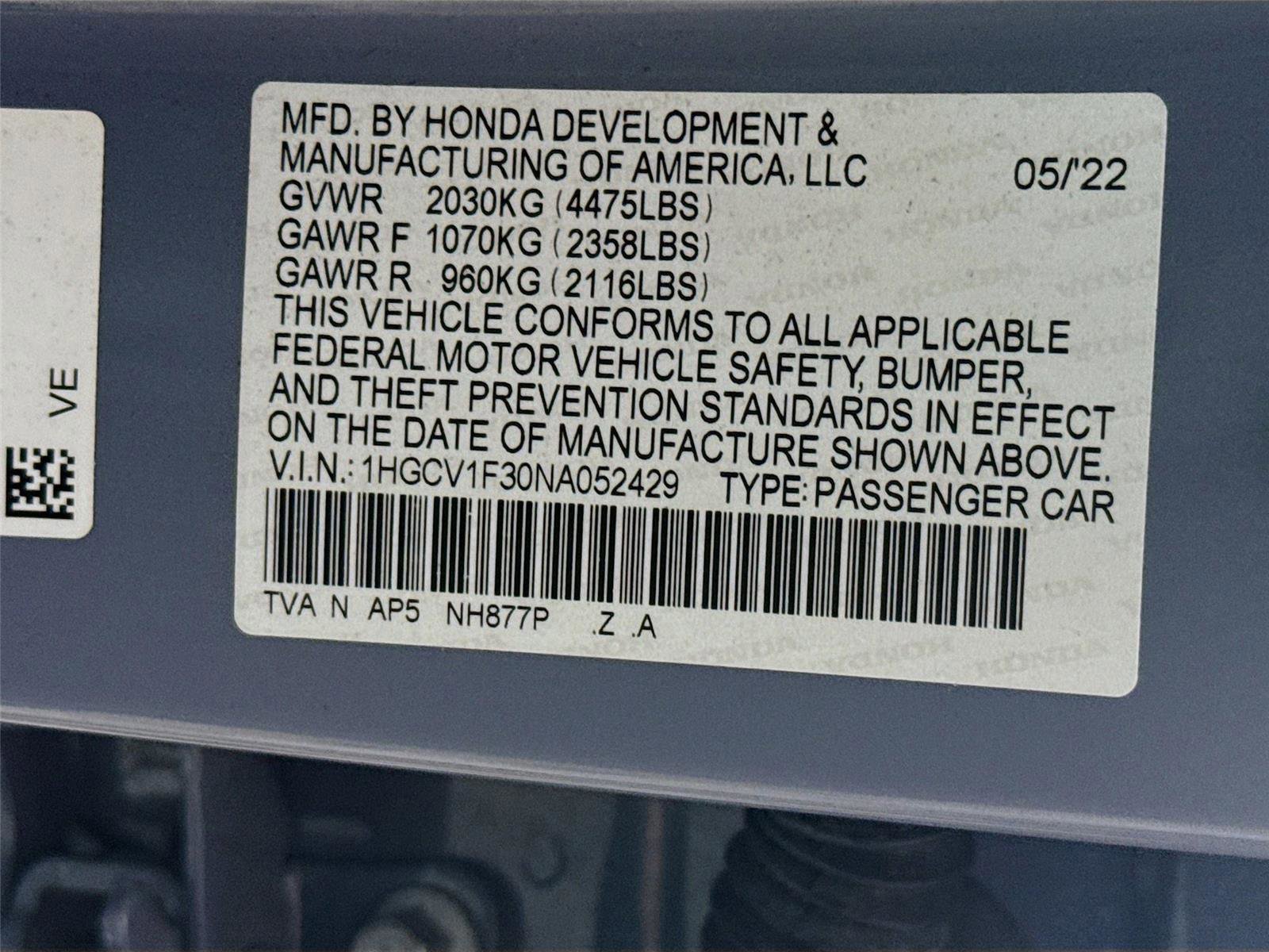 Used 2022 Honda Accord Sport image 14