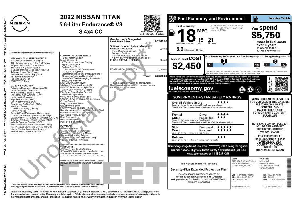 Used 2022 Nissan Titan S w/ S Utility Package image 4