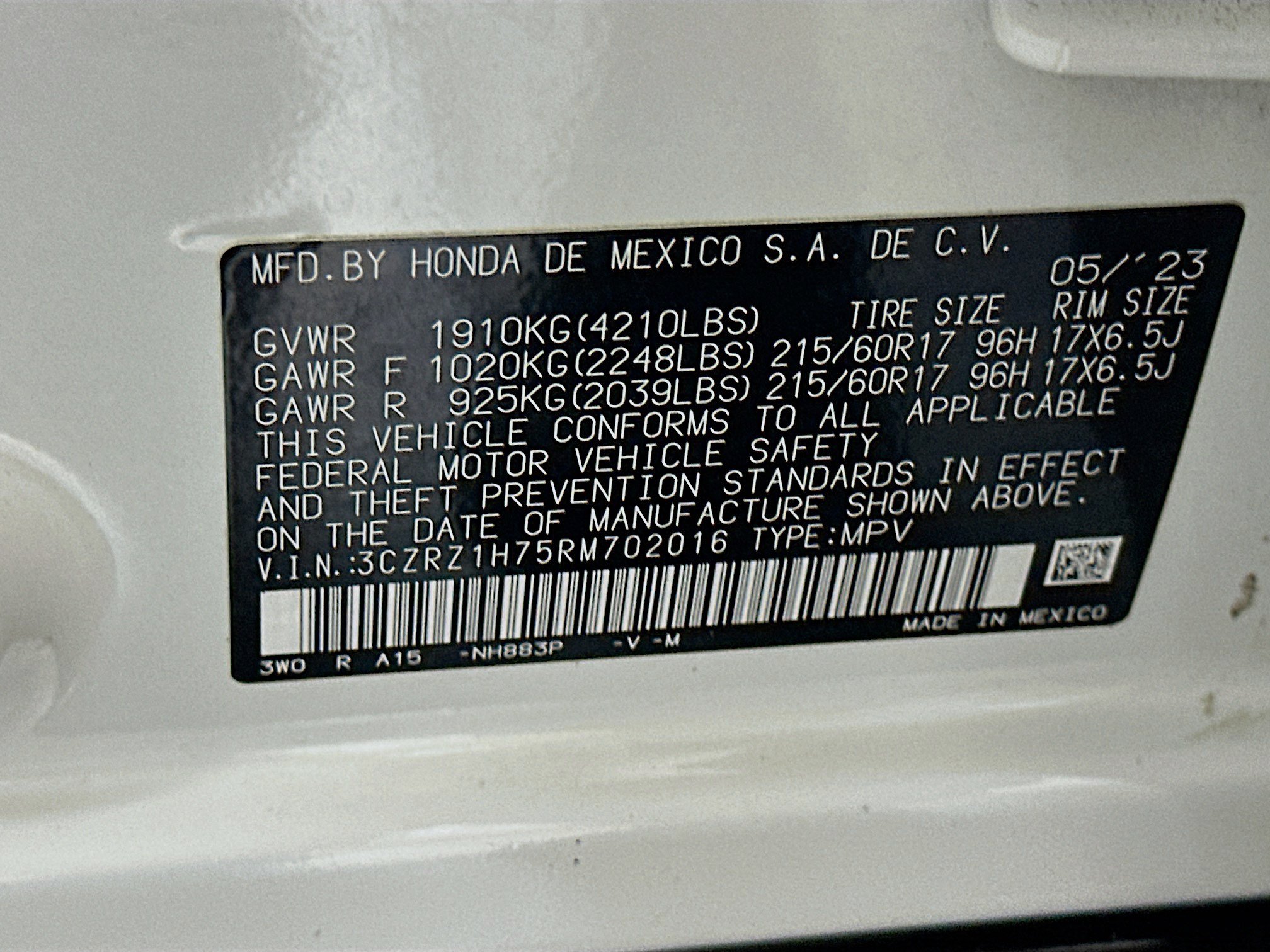 Used 2024 Honda HR-V EX-L image 12