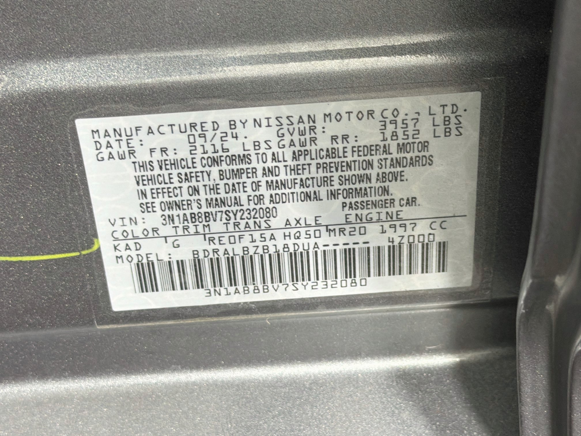 Used 2025 Nissan Sentra S FWD image 12