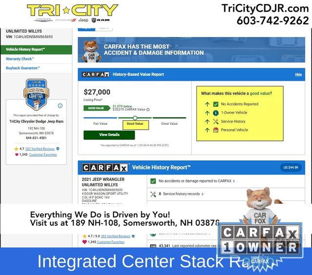 Used 2021 Jeep Wrangler Unlimited Sport image 12