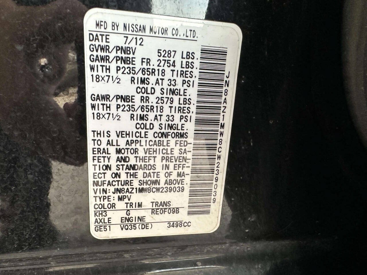 Used 2012 Nissan Murano SL AWD/4WD image 37