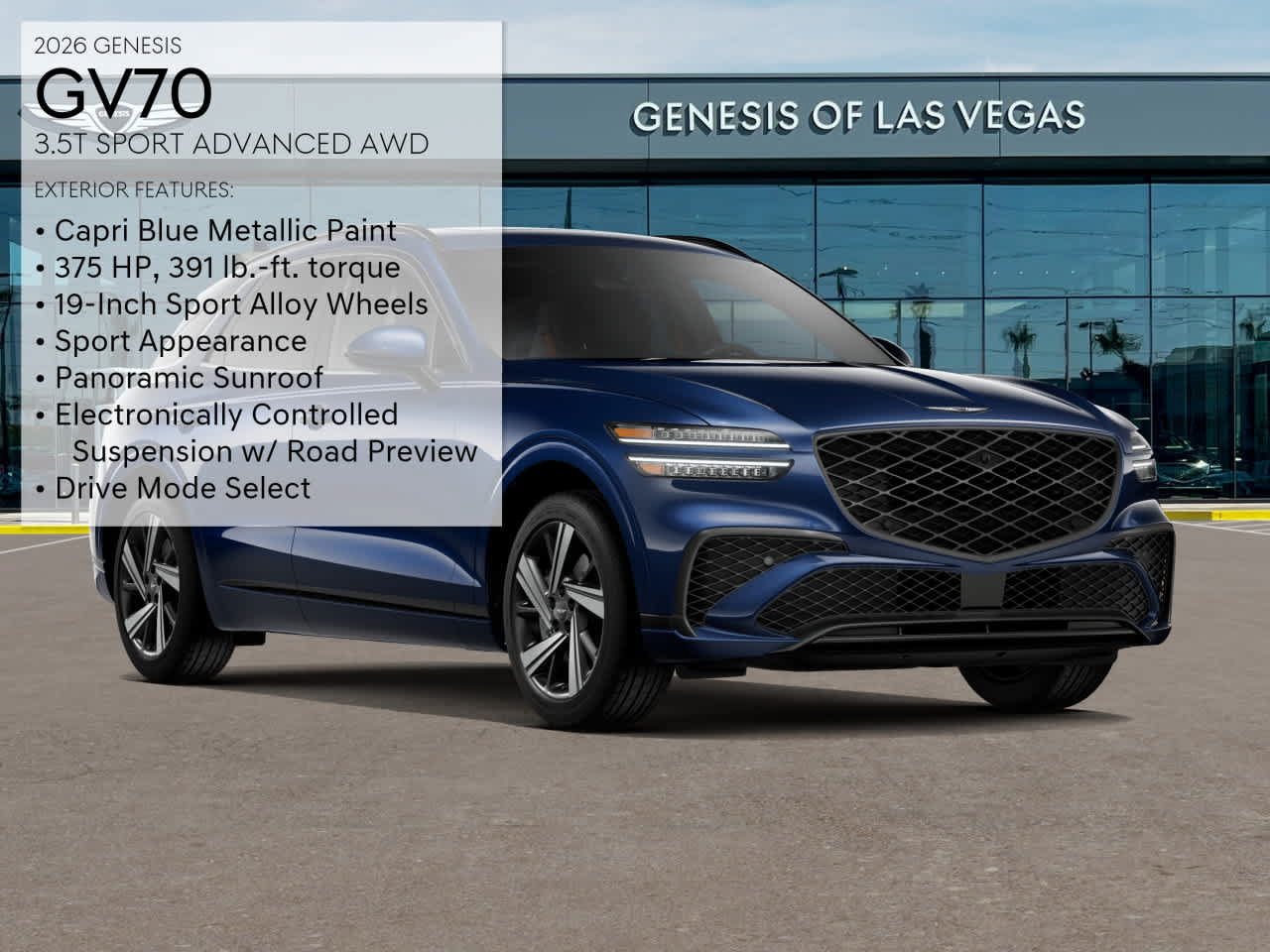 New 2026 Genesis GV70 3.5T Sport Advanced AWD/4WD image 3