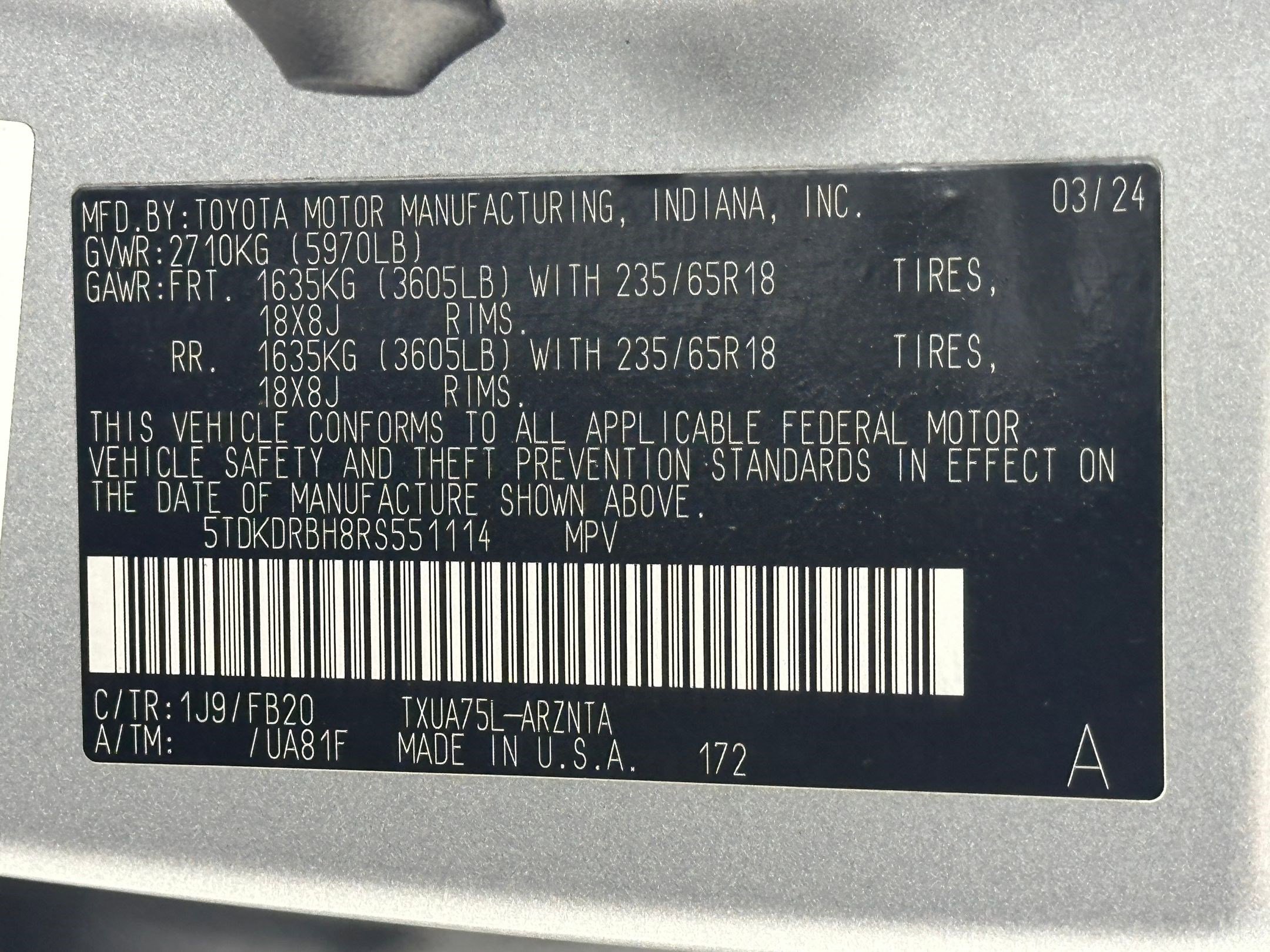 Used 2024 Toyota Highlander LE image 30