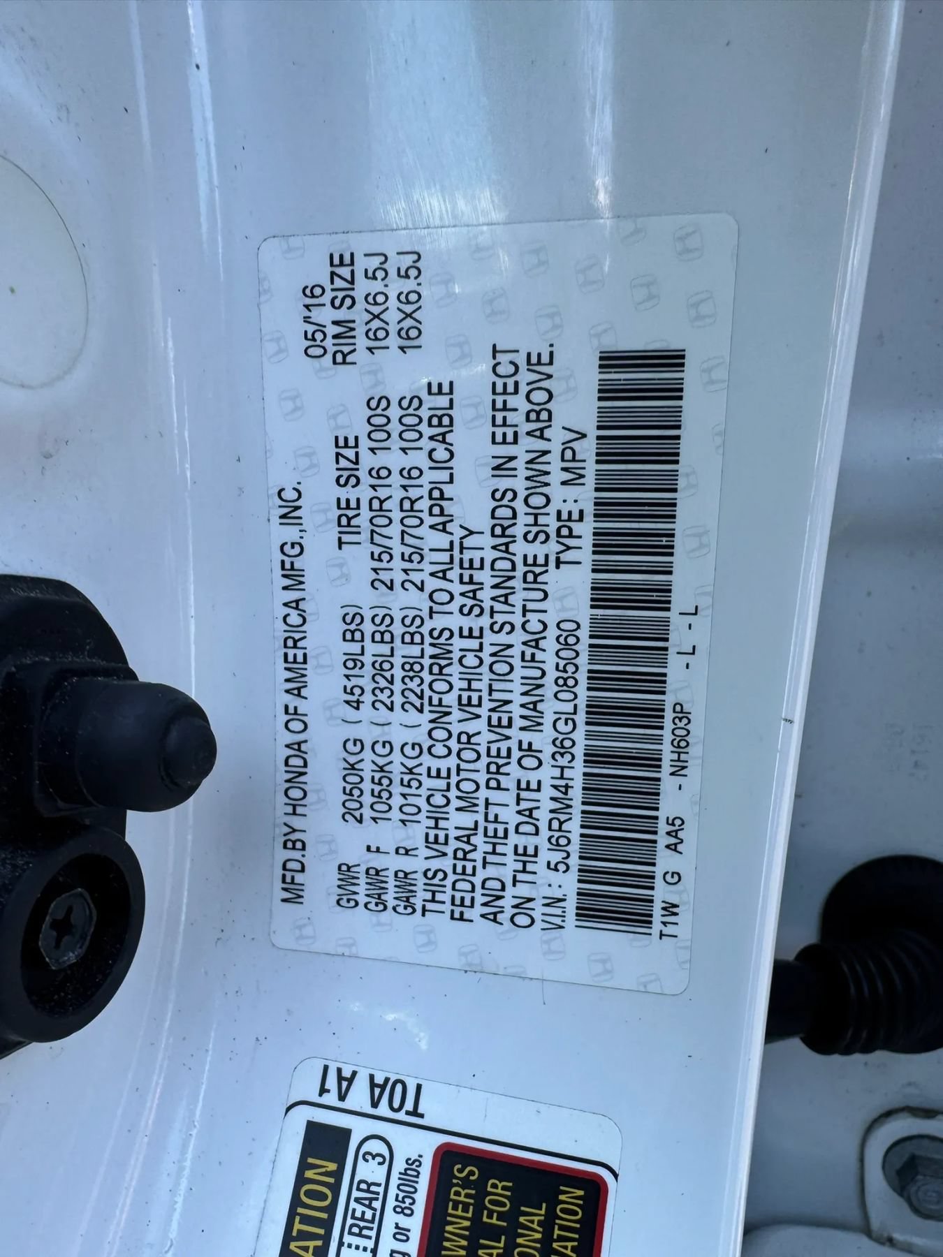 Used 2016 Honda CR-V LX image 20