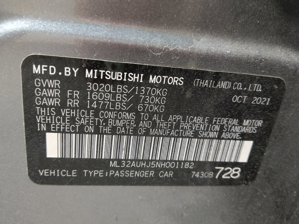 Used 2022 Mitsubishi Mirage LE FWD image 33