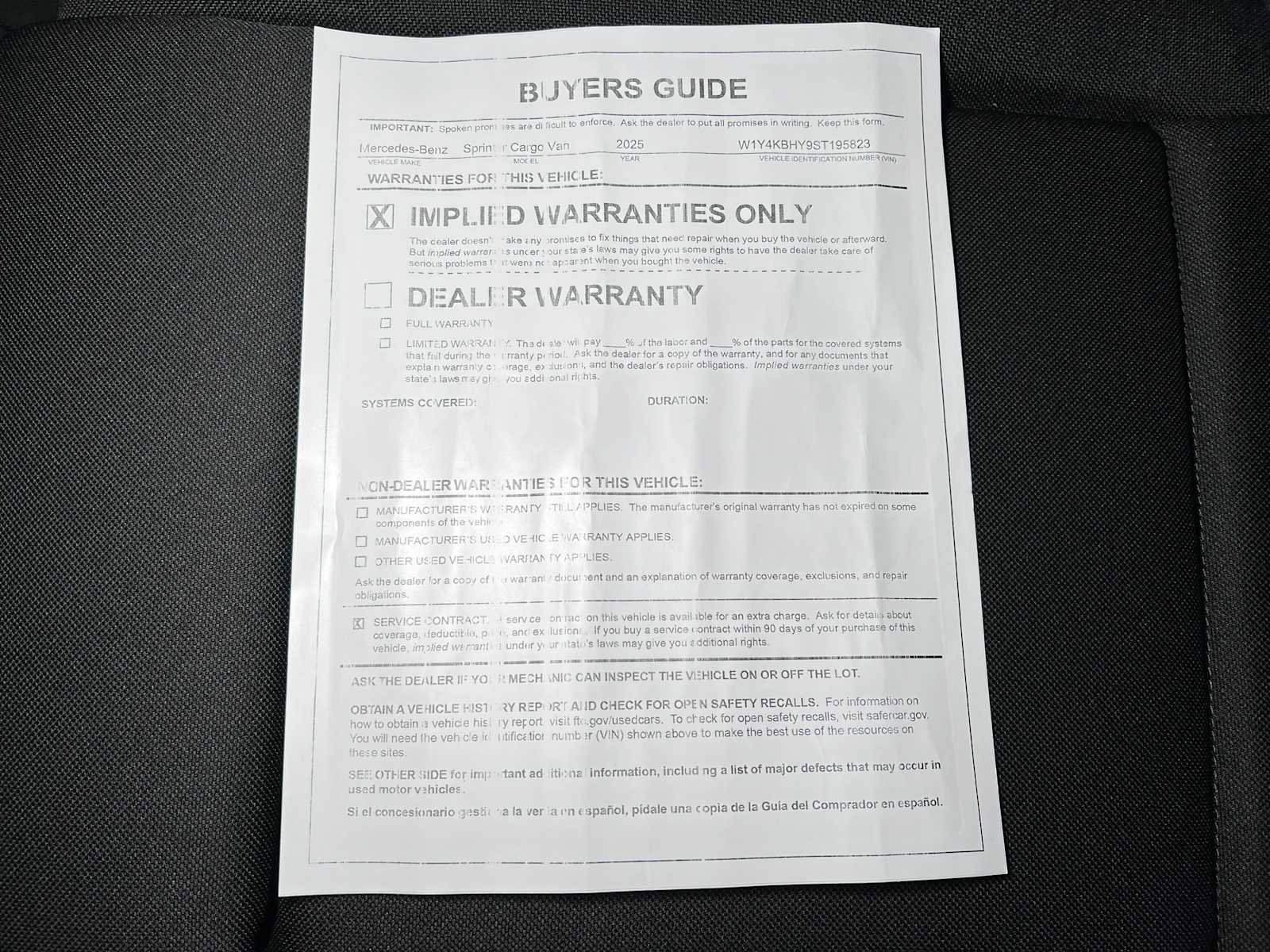 Used 2025 Mercedes-Benz Sprinter 2500 image 38