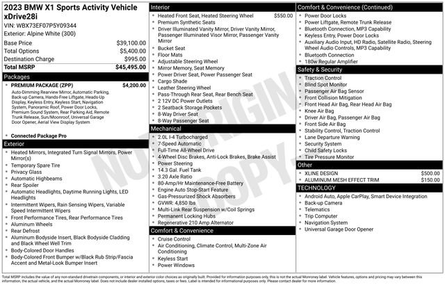 Used 2023 BMW X1 xDrive28i w/ Premium Package image 43