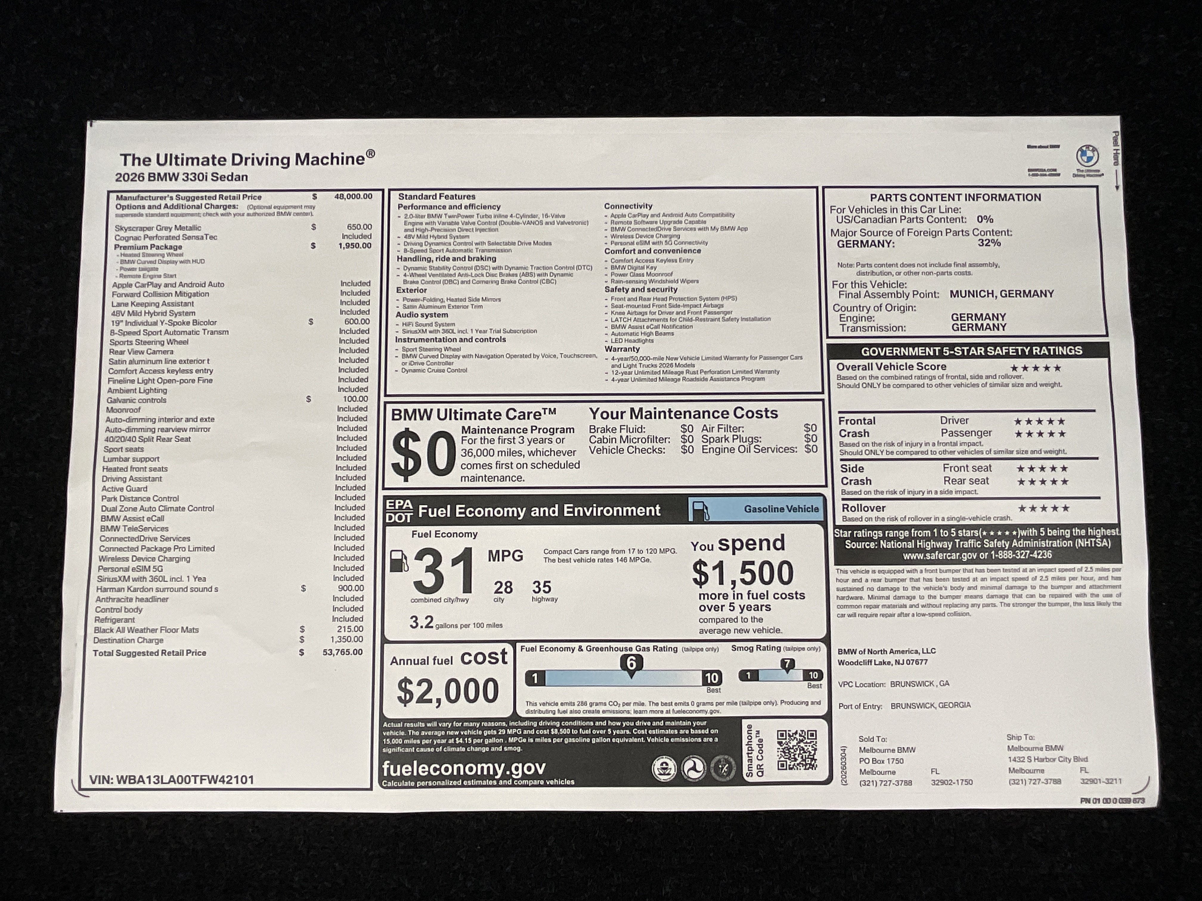Used 2026 BMW 330i Sedan w/ Premium Package RWD image 36