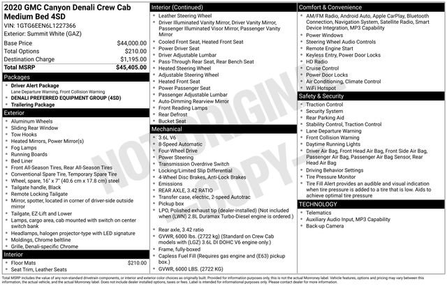 Used 2020 GMC Canyon Denali AWD/4WD image 21