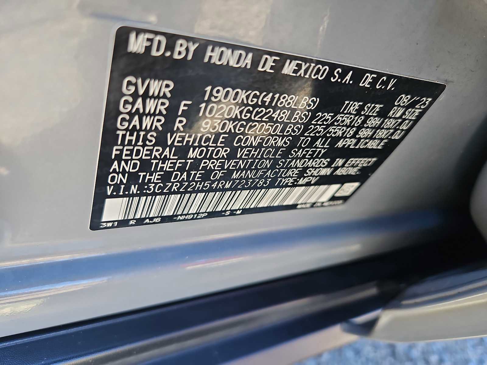 Certified 2024 Honda HR-V Sport image 14