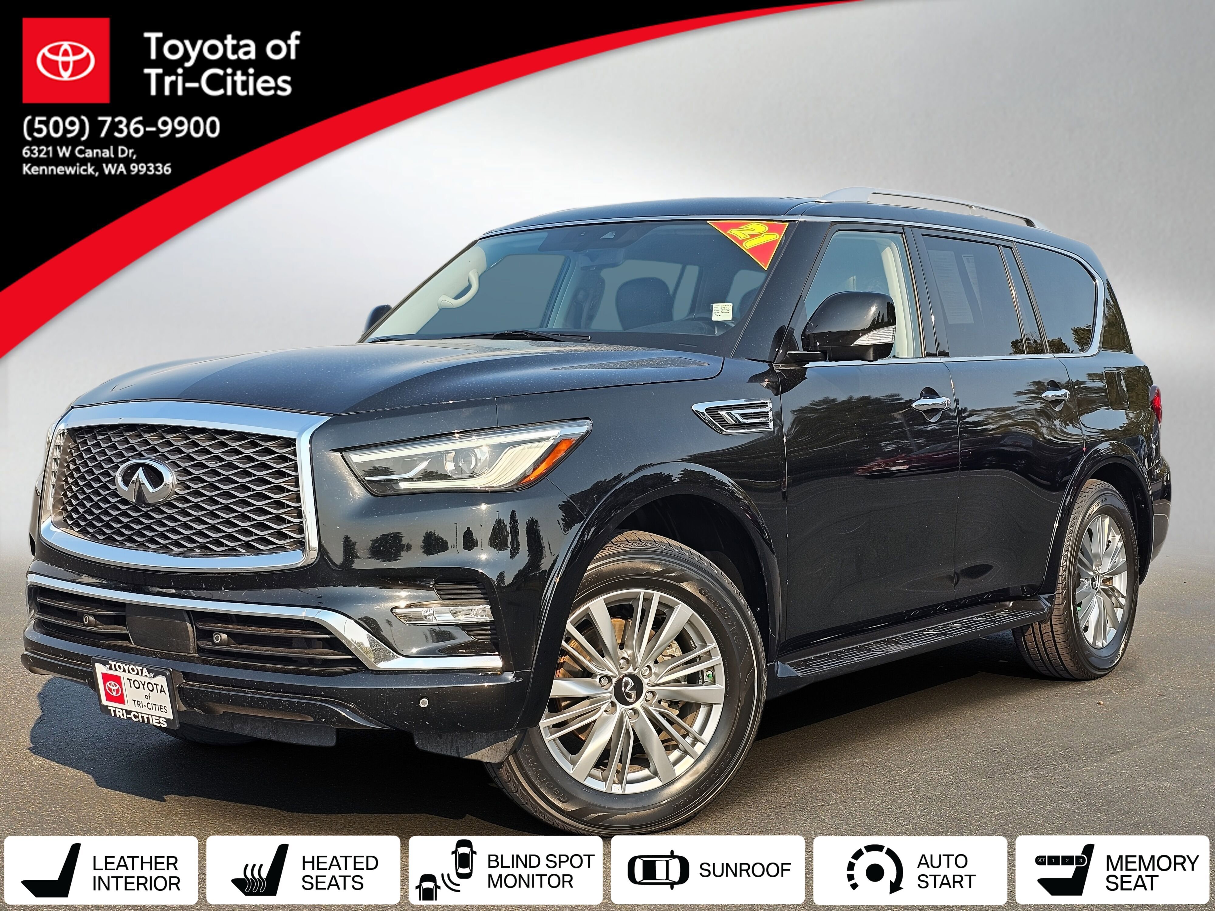 Used 2021 INFINITI QX80 Luxe w/ Cargo Package RWD image 1
