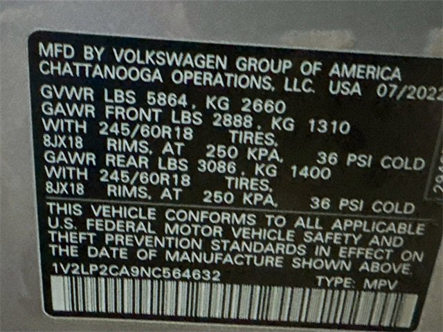 Used 2022 Volkswagen Atlas SE image 14