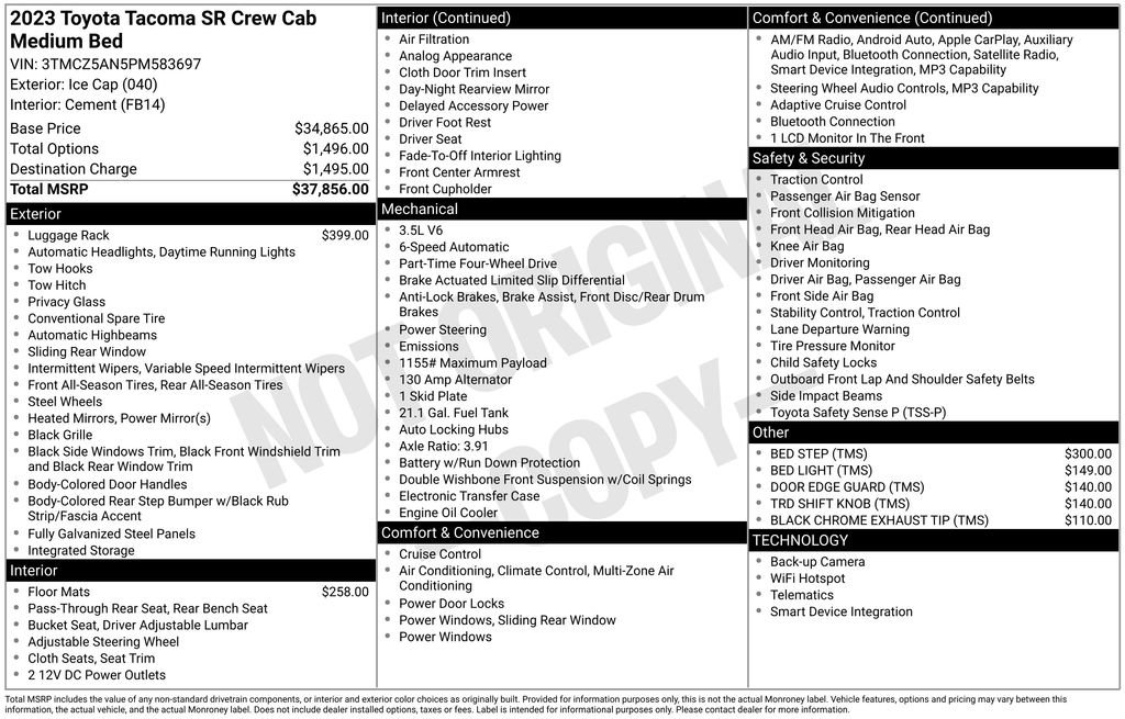 Used 2023 Toyota Tacoma SR AWD/4WD image 25