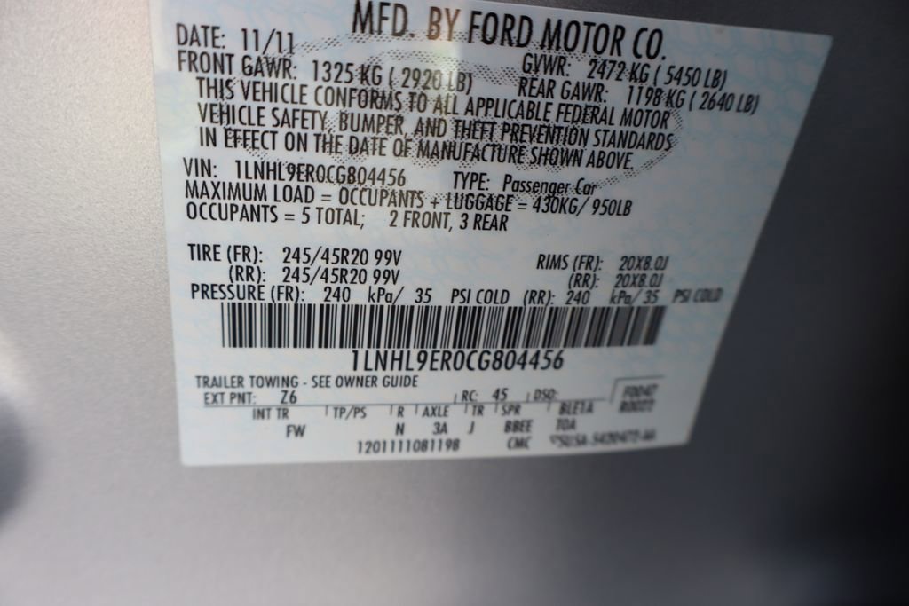 Used 2012 Lincoln MKS AWD image 40