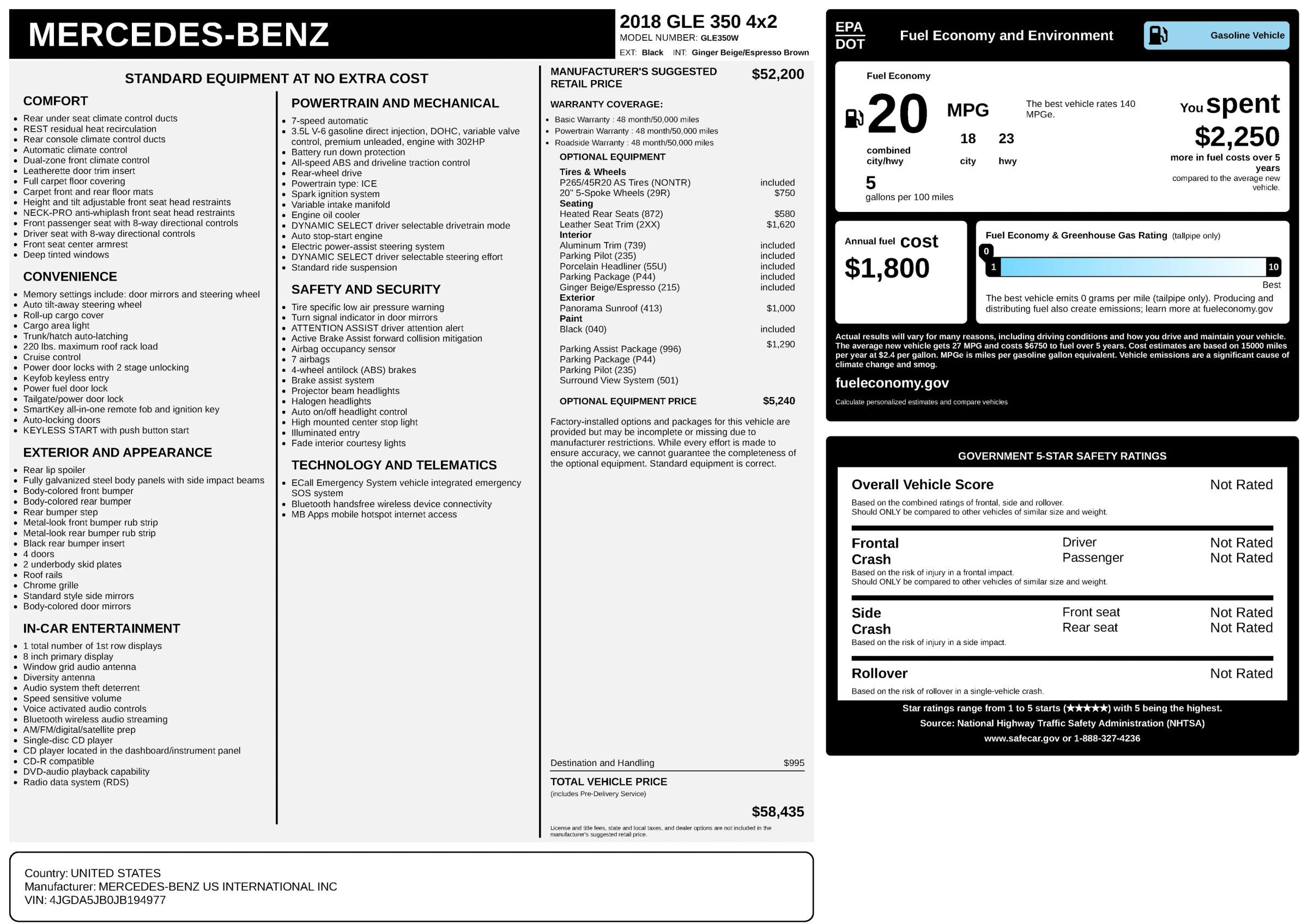 Used 2018 Mercedes-Benz GLE 350 image 42