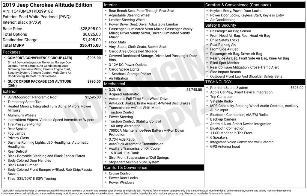 Used 2019 Jeep Cherokee Latitude Plus AWD/4WD image 10
