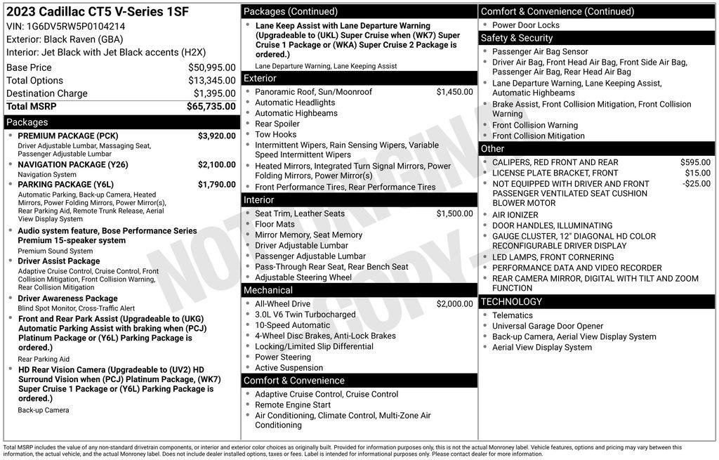 Certified 2023 Cadillac CT5 V w/ Premium Package image 30
