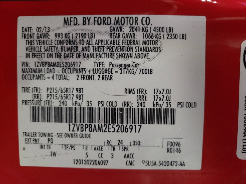 Used 2014 Ford Mustang Coupe w/ Equipment Group 102A RWD image 33