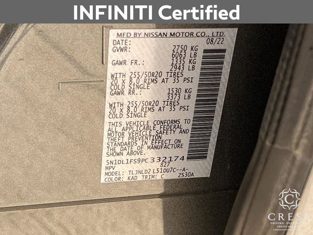 Certified 2023 INFINITI QX60 Luxe w/ Cargo Package image 30