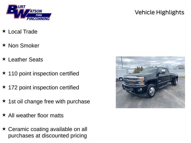 Used 2016 Chevrolet Silverado 3500 High Country w/ High Country Premium Package AWD/4WD image 9