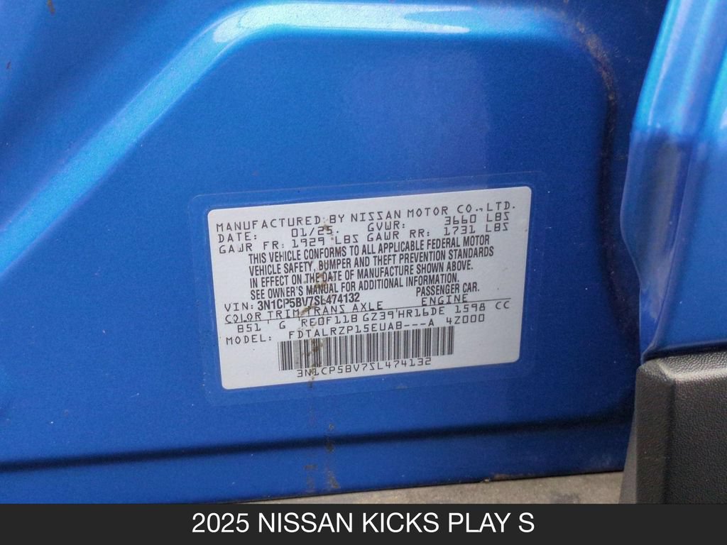 Certified 2025 Nissan Kicks Play S FWD image 25
