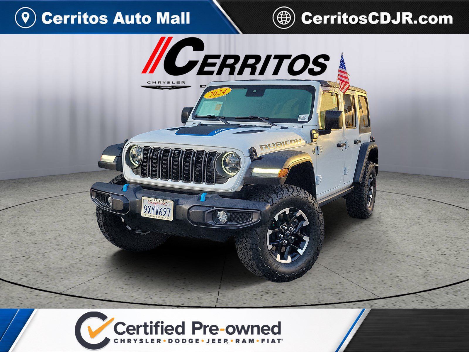 Certified 2024 Jeep Wrangler Unlimited Rubicon 4xe w/ Technology Group AWD/4WD image 1