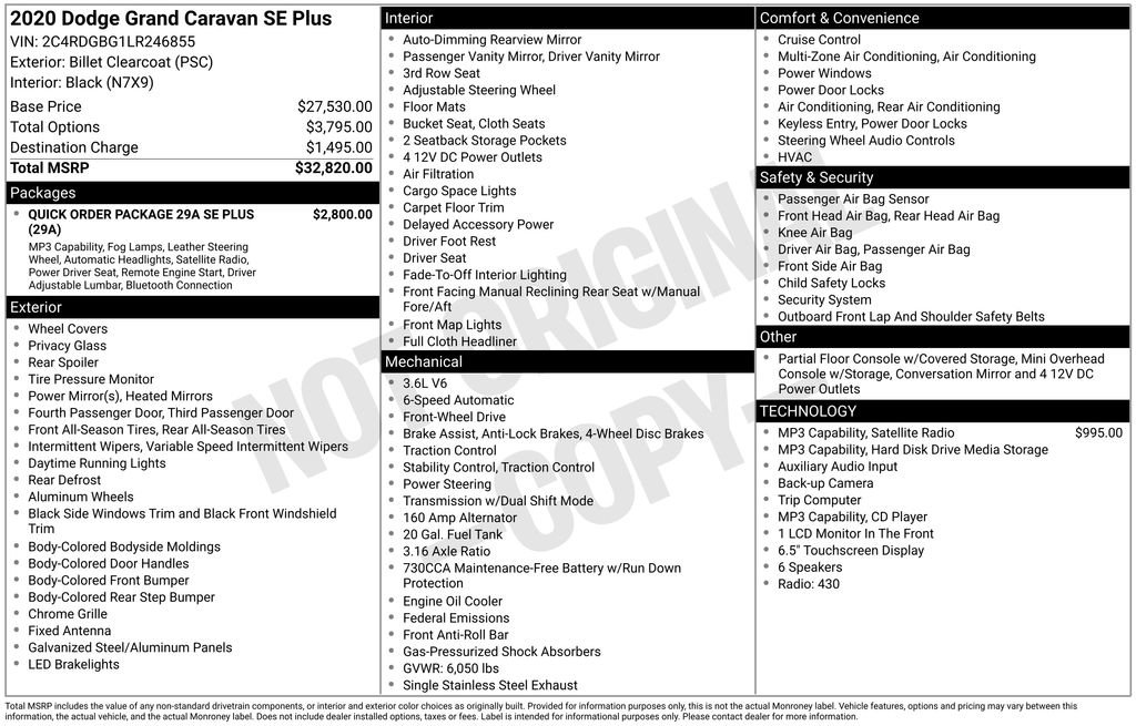 Used 2020 Dodge Grand Caravan SE FWD image 32