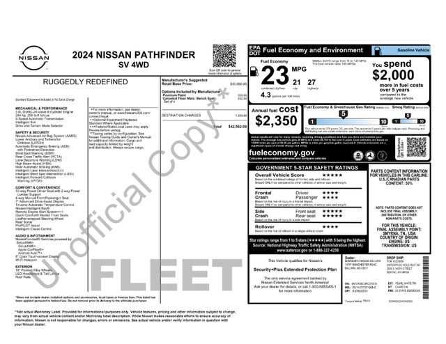 Used 2024 Nissan Pathfinder SV AWD/4WD image 34