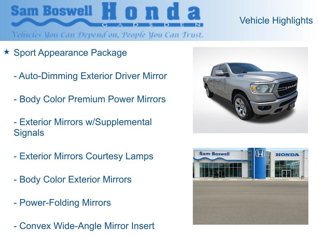Used 2022 RAM 1500 Big Horn w/ Trailer Tow Group AWD/4WD image 11