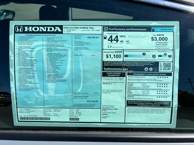 New 2026 Honda Accord Touring image 33