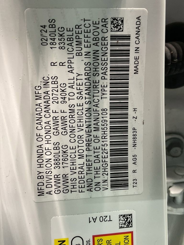 Certified 2024 Honda Civic Sport image 36