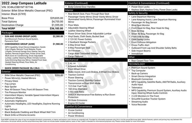 Used 2022 Jeep Compass Latitude w/ Sun and Sound Group FWD image 7