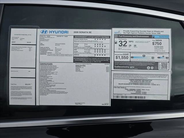 New 2026 Hyundai Sonata SE image 19