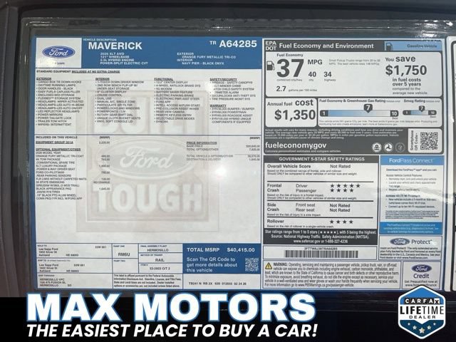New 2026 Ford Maverick XLT w/ Equipment Group 301A AWD/4WD image 14