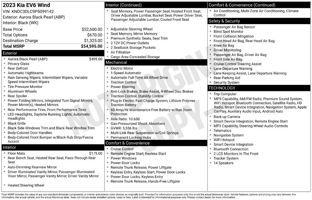 Certified 2023 Kia EV6 Wind AWD/4WD image 14
