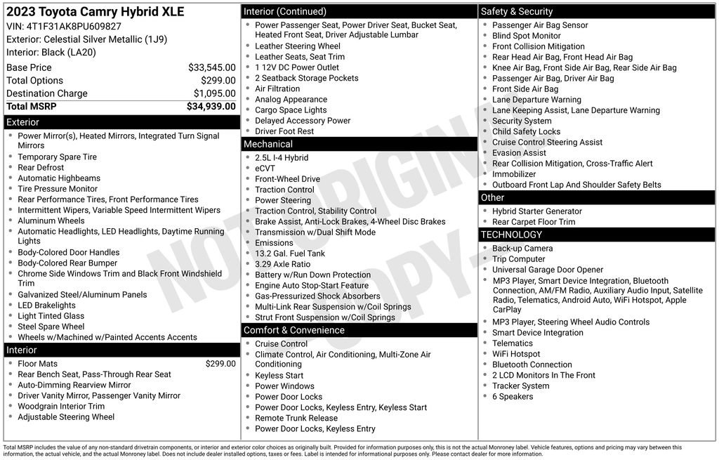 Certified 2023 Toyota Camry XLE FWD image 34